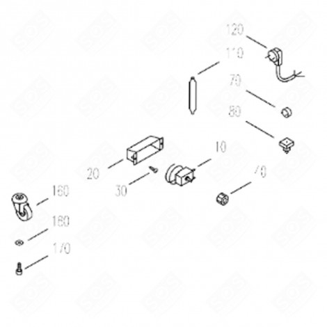 CERNIERA PER COPERCHIO FLIP-FLAP GTE FRIGORIFERO, CONGELATORE - 7422534