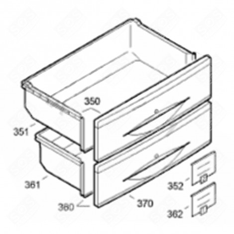 CASSETTO COMPLETO FRIGORIFERO, CONGELATORE - 9791179