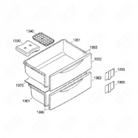 CASSETTO COMPLETO FRIGORIFERO, CONGELATORE - 9791189