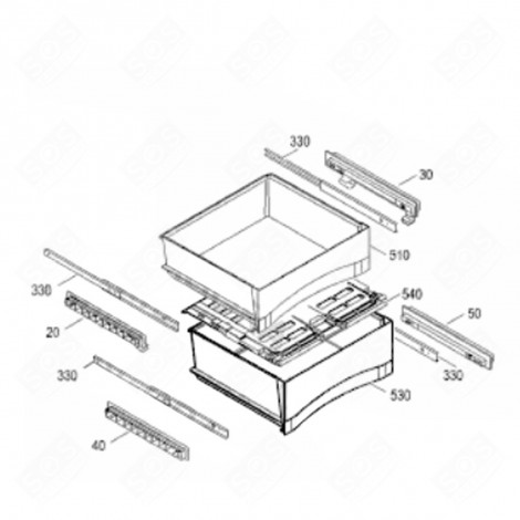 CASSETTO COMPARTIMENTO 0°C (CODICE 530) FRIGORIFERO, CONGELATORE - 9290382