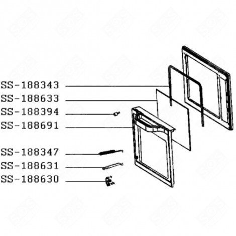 PORTA + MANIGLIA BIANCA (RIFERIMENTO SS-188691) FORNI, FORNELLI ELETTRICI E A GAS - SS-188691