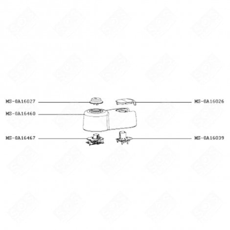 MEZZO INVOLUCRO SUPERIORE BIANCO (RIFERIMENTO MS-0A16460) ROBOT DA CUCINA E CUOCITUTTO - MS-0A16460