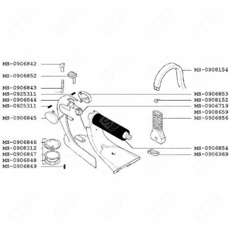 CORPO ANTERIORE (SEGNO MS-0906844) FERRO DA STIRO, FERRO A VAPORE - MS-0906844