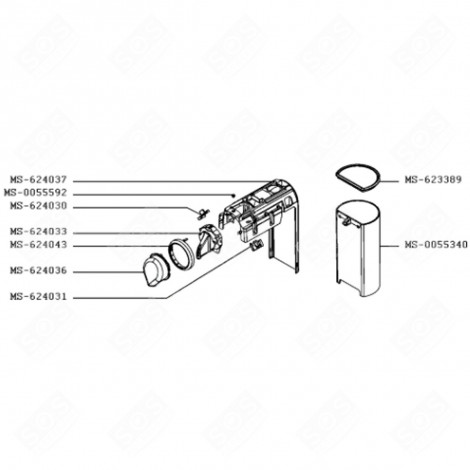 INVOLUCRO DELLA BOCCHETTA (RIFERIMENTO MS-624036) MACCHINA DA CAFFÃ, CAFFETTIERA - MS-624036