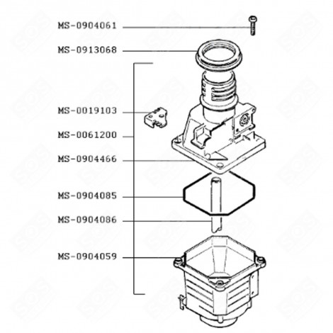 SUPPORTO PORTAFILTRO (CODICE MS-0904067) MACCHINA DA CAFFÃ, CAFFETTIERA - MS-0904067