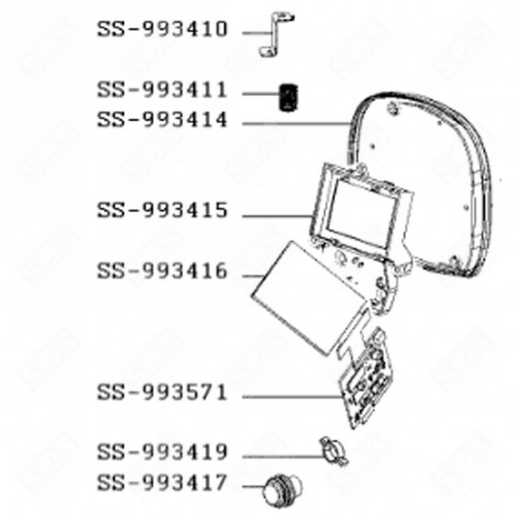 SCHEDA ELETTRONICA SCHERMO (CODICE SS-993571) COOKEO VAPORIERE, CUOCITORI A VAPORE - SS-993571