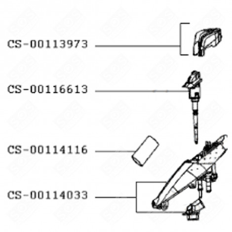 MANIGLIA ANTERIORE (REP. CS-00114033) FERRO DA STIRO, FERRO A VAPORE - CS-00114033