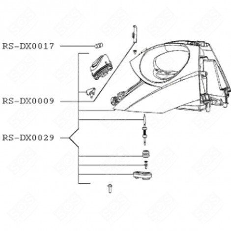 MANIGLIA SERBATOIO (CODICE RS-DX0029) FERRO DA STIRO, FERRO A VAPORE - RS-DX0029