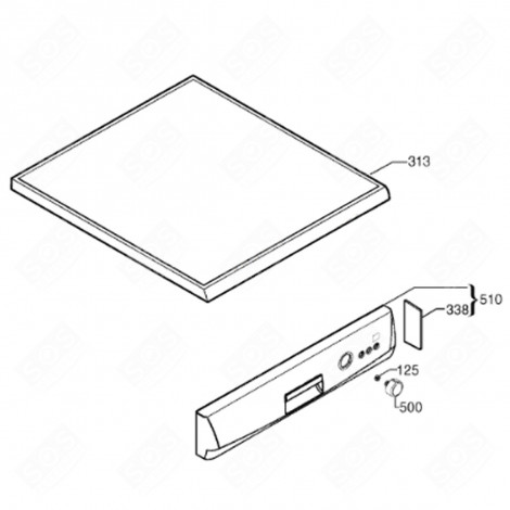 PULSANTE (CODICE 500) ORIGINALE LAVASTOVIGLIE - 1560295212