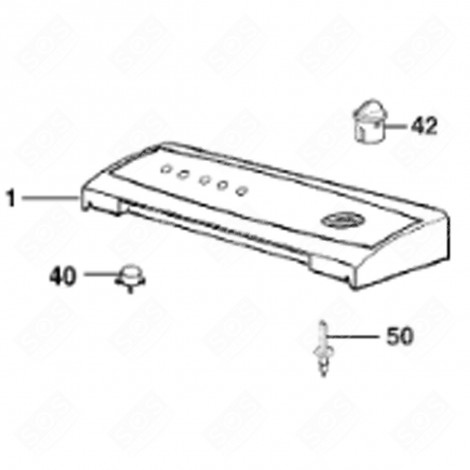 PULSANTE GRIGIO (CODICE 40) LAVATRICE - 1464031077