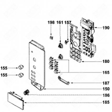 PULSANTE (RIFERIMENTO 185) FORNI A MICROONDE - 74X8302