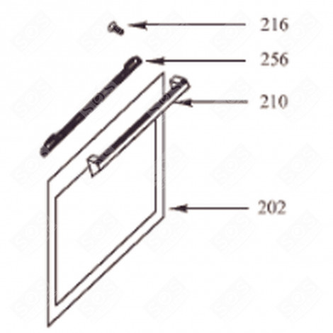 VETRO DELLA PORTA ESTERNA (CODICE 202) FORNI, FORNELLI ELETTRICI E A GAS - AS6021807