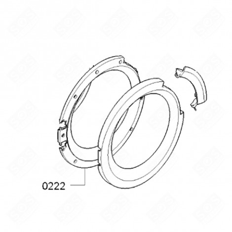 TELAIO INTERNO OBLÒ CODICE 0222 ORIGINALE LAVATRICE - 00747529, 747529