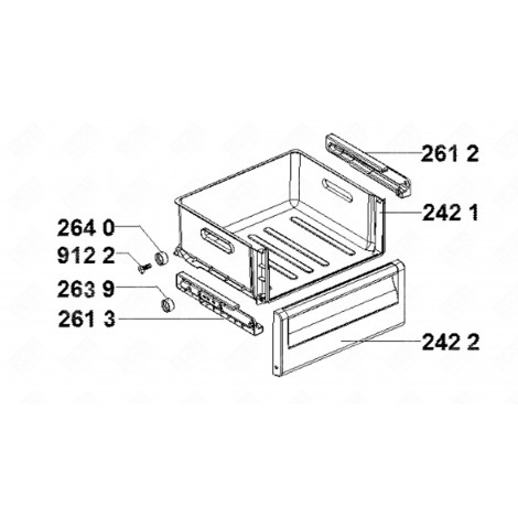 CASSETTO (RIFERIMENTO 242 1) FRIGORIFERO, CONGELATORE - 481241848849