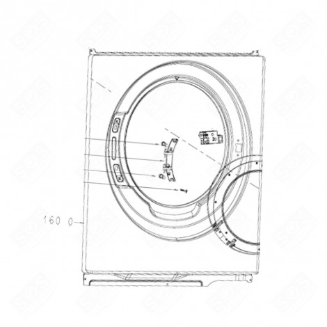 FACCIATA ANTERIORE ORIGINALE (CODICE 1600) LAVATRICE - 481010721766, C00375022