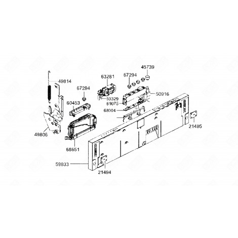 MODULO ELETTRONICO (RIFERIMENTO 6804) LAVASTOVIGLIE - 811650608