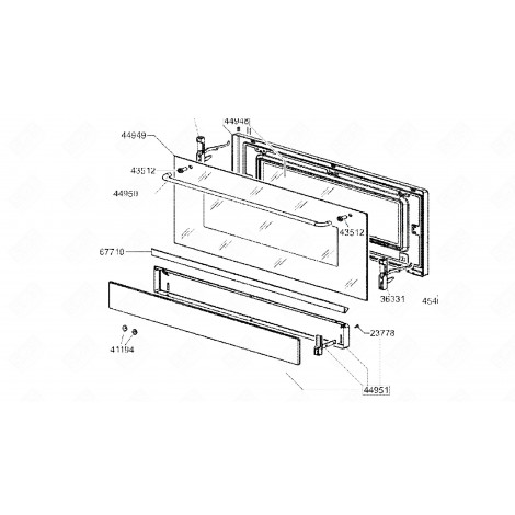 VETRO ESTERNO (CODICE N°44949) FORNI, FORNELLI ELETTRICI E A GAS - 692531191