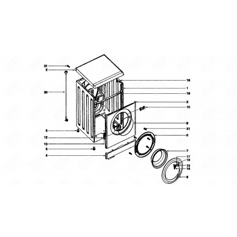 PIEDE REGOLABILE (CODICE 5) LAVATRICE - 52X3071