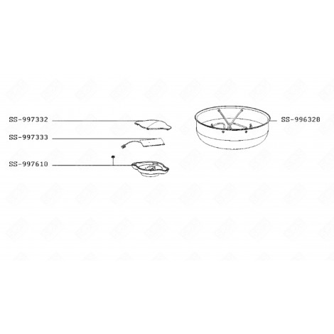 RACCORDO DELLA MANIGLIA (CODICE SS-997332) COOKEO VAPORIERE, CUOCITORI A VAPORE - SS-997332