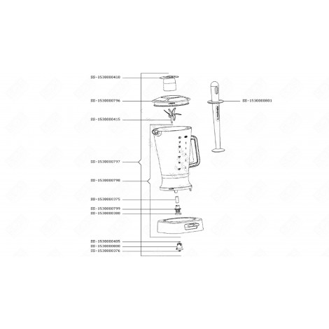 CIOTOLA FRULLATORE NERO (CODICE DI RIFERIMENTO SS-1530000798) ROBOT DA CUCINA E CUOCITUTTO - SS-1530000798, MS-5A11170