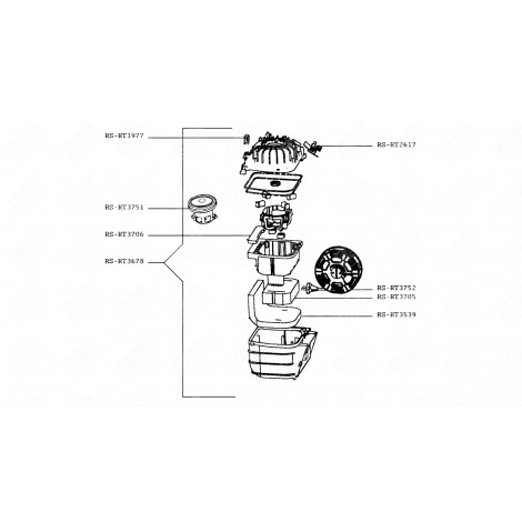 MOTORE (CODICE RS-RT3751) ASPIRAPOLVERE - RS-RT3751