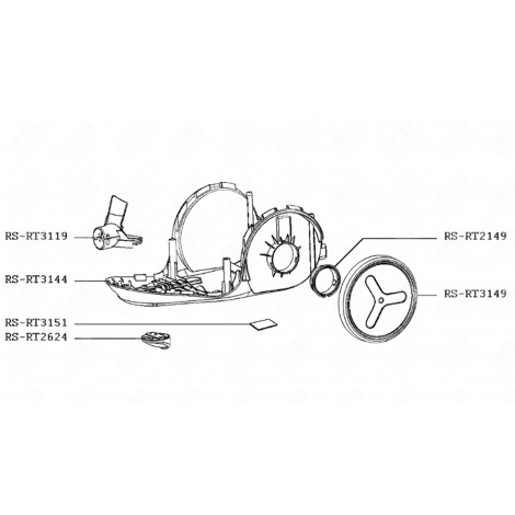 RUOTA (CODICE RS-RT3149) ASPIRAPOLVERE - RS-RT3149