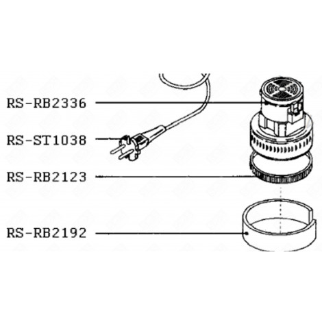 MOTORE CON GIUNTI (CODICE RS-RB2336) ASPIRAPOLVERE - RS-RB2336