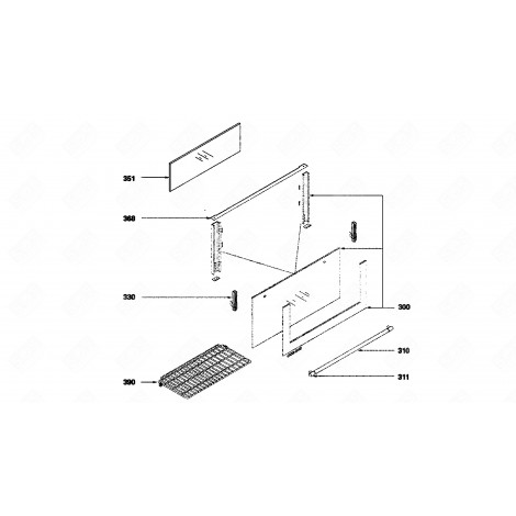 VETRO INTERNO FORNI, FORNELLI ELETTRICI E A GAS - 70X0538