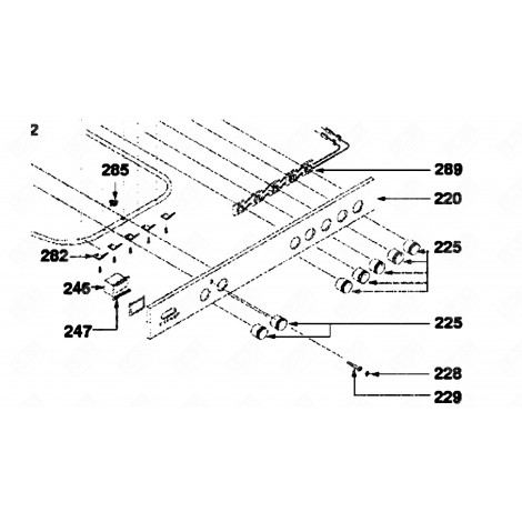 INTERRUTTORE (CODICE 289) FORNI, FORNELLI ELETTRICI E A GAS - 70X0499