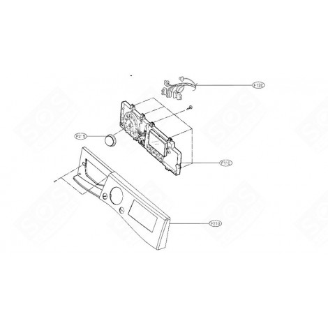 PANNELLO DI CONTROLLO CODICE F210 LAVATRICE - AGL73858829