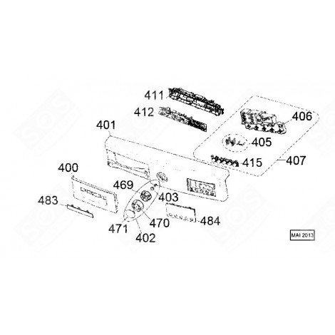 PULSANTE (CODICE 415) LAVATRICE - 42120245