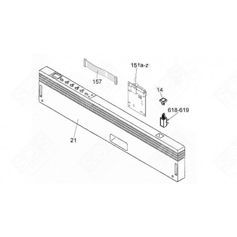PANNELLO DI CONTROLLO (CODICE 21) LAVASTOVIGLIE - 41029286