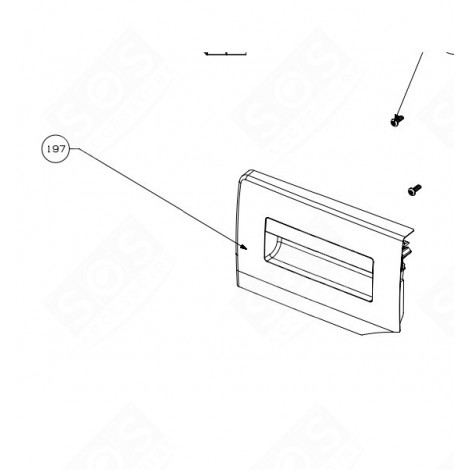 PANNELLO FRONTALE DEL CONTENITORE DEL DETERGENTE LAVATRICE - 1912504155