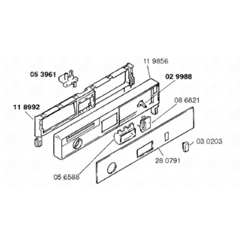 PANNELLO (CODICE 28 0791) LAVASTOVIGLIE - 00280791, 00270541