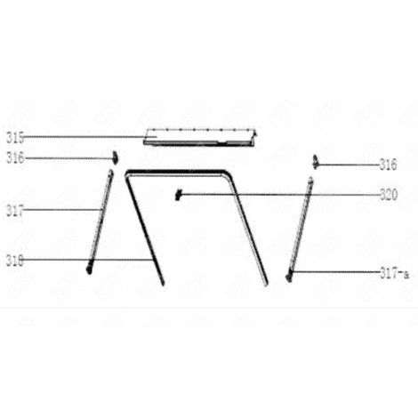 GUARNIZIONE PORTA (CODICE 318) LAVASTOVIGLIE - 391H01