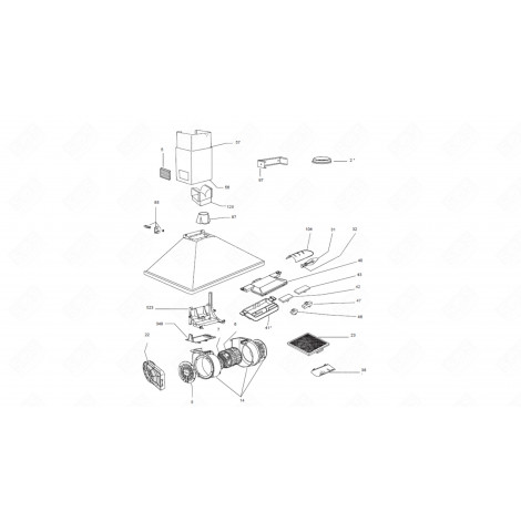 SCHEDA ELETTRONICA, MODULO DI CONTROLLO (RIFERIMENTO 41) CAPPA ASPIRANTE - G364185