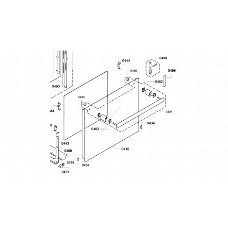 VETRO FRONTALE ORIGINALE (CODICE 0410) FORNI, FORNELLI ELETTRICI E A GAS - 00683894, 683894