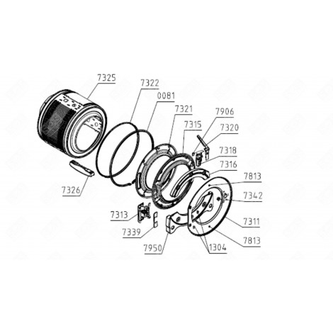 COPERCHIO CONTENITORE WM-75/85.C LA070 ASSY (CODICE 7311) LAVATRICE - 803393