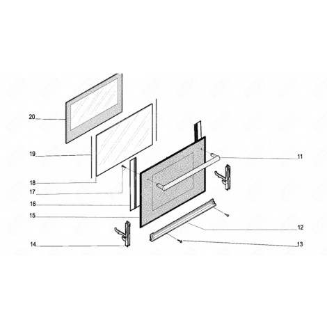 VETRO ESTERNO (CODICE 15) ORIGINALE FORNI, FORNELLI ELETTRICI E A GAS - C00286822, 482000031763