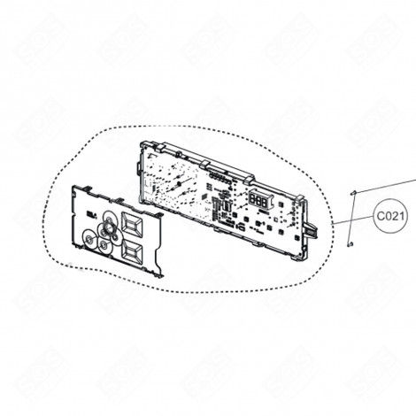 SCHEDA ELETTRONICA, MODULO DI POTENZA (RIFERIMENTO C021) LAVATRICE - 2396103400