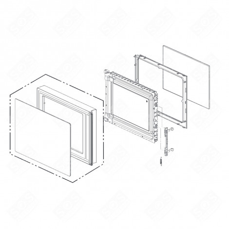 SPORTELLO COMPLETO FORNI A MICROONDE - ADC75446504