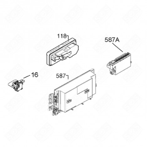 MODULO CONFIGURATO ORIGINALE (CODICE 587) LAVASTOVIGLIE - 973911536123012