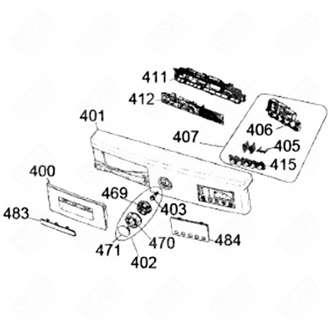 SCHEDA ELETTRONICA, MODULO DI POTENZA (CODICE 412) LAVATRICE - 19900010