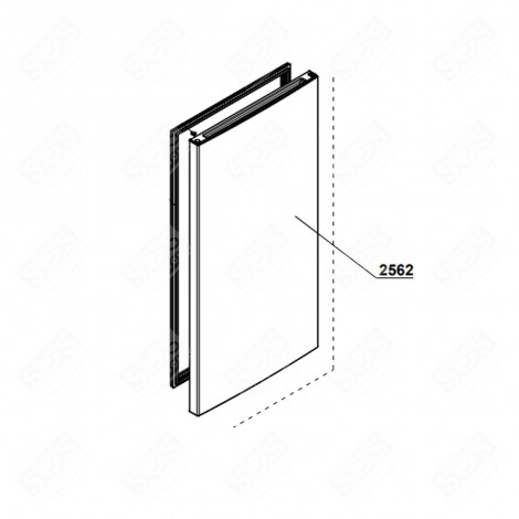 PORTA (PARTE FRIGORIFERO) RIFERIMENTO 2562 FRIGORIFERO, CONGELATORE - 4639640700