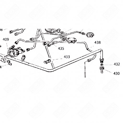 COLLEGAMENTO GAS BUTANO/PROPANO (CODICE 430) FORNI, FORNELLI ELETTRICI E A GAS - 72X6222