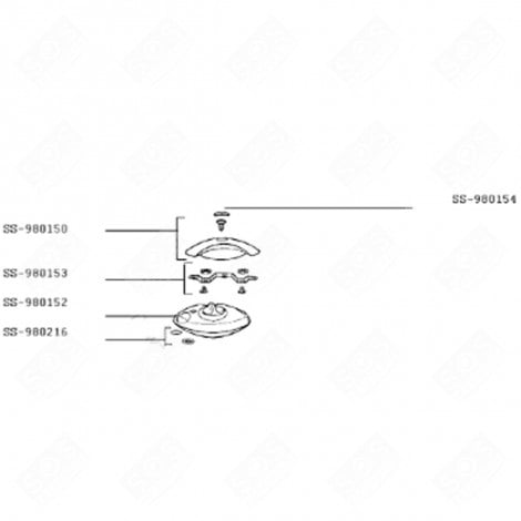 ETICHETTA SEB DELLA SCATOLA DI CONTROLLO (CODICE SS-980154) PENTOLE A PRESSIONE - SS-980154