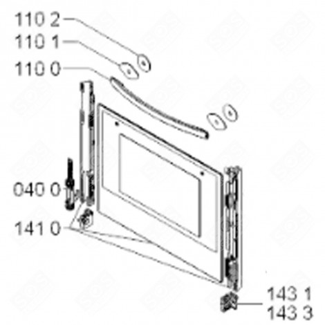 VETRO ESTERNO ORIGINALE (RIFERIMENTO 141 0) FORNI, FORNELLI ELETTRICI E A GAS - 481010431485, C00437525