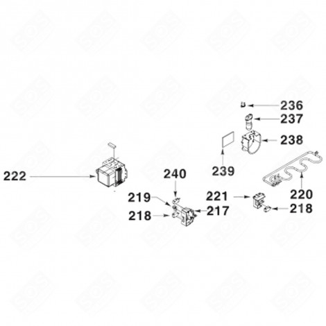 MICROCONTATTO CHIUSURA (RIFERIMENTO 218) FORNI A MICROONDE - AS0035154