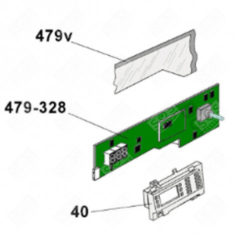 SCHEDA ELETTRONICA, MODULO PROGRAMMATO DA 18/34 (CODICE 479) LAVATRICE - 49044659