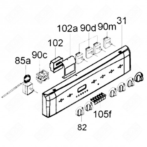 PULSANTE A PARTIRE DAL 07/14 (CODICE 105 F) FORNI, FORNELLI ELETTRICI E A GAS - 41019495